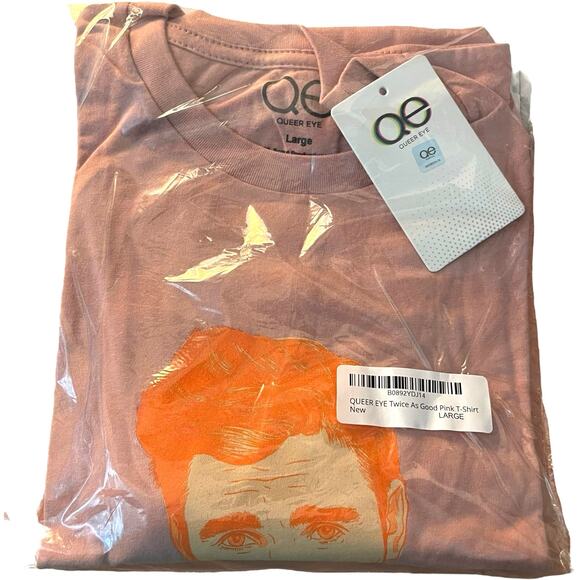 Queer Eye For the Straight Guy Twice As Good Pink Graphic T-Shirt Size L NWT - Picture 2 of 4